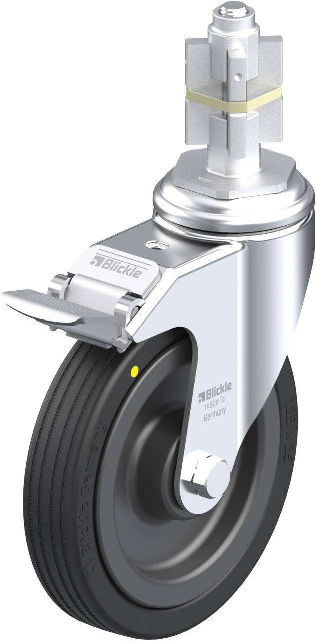 Blickle 750813 LKRA-VPA 125K-11-FI-EL-E15 Kółko skrętne z hamulcem Średnica koła: 125 mm Maksymalne obciążenie: 75 kg 1 - obrazek 1