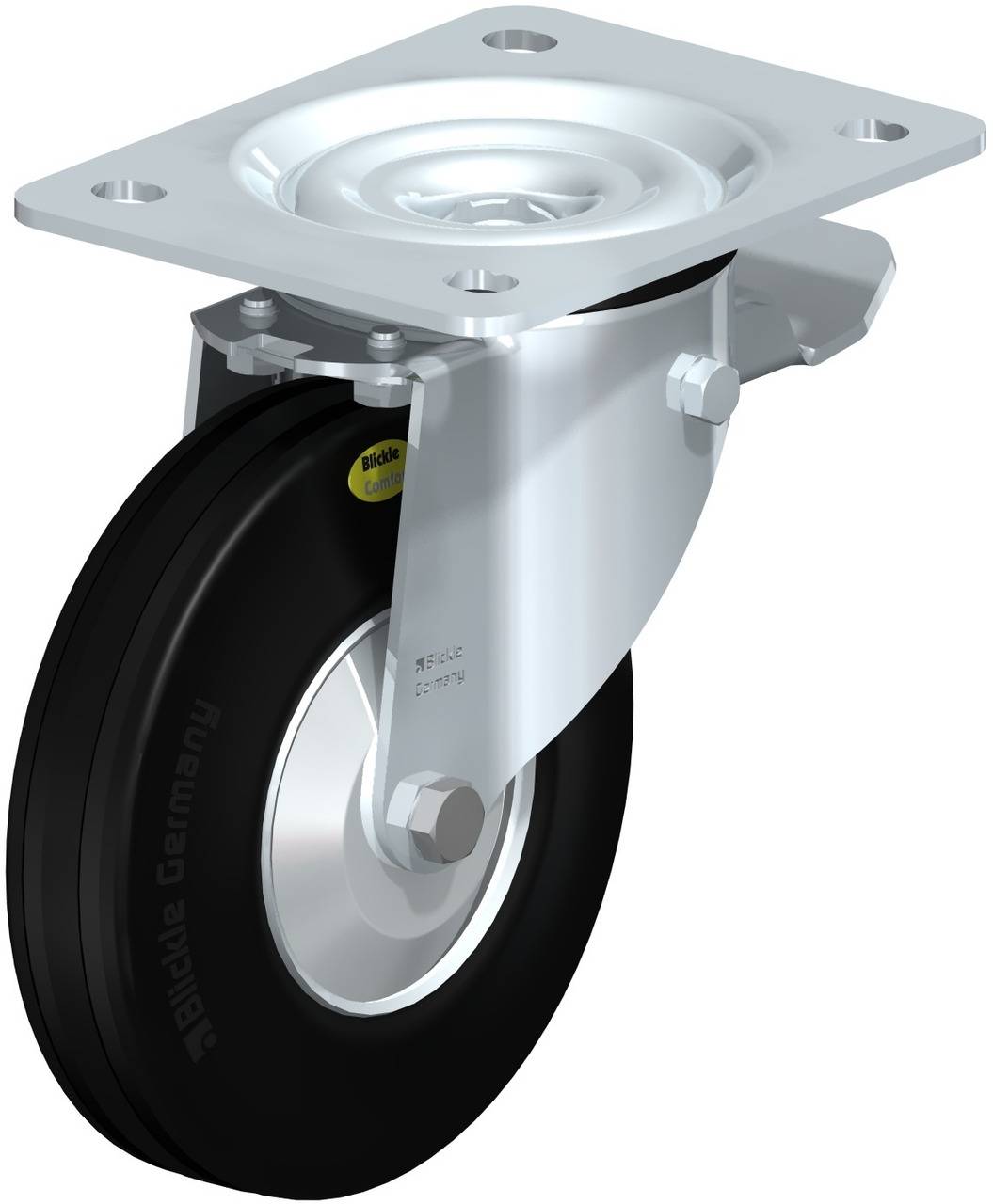 Blickle 356436 L-RD 140R-ST-FA Kółko skrętne z hamulcem Średnica koła: 140 mm Maksymalne obciążenie: 175 kg 1 szt. - obrazek 1