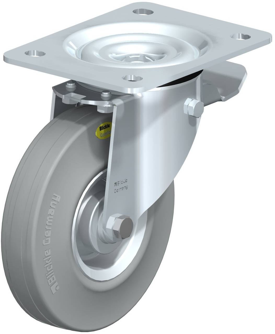 Blickle 276873 L-RD 140R-ST-VLI Kółko skrętne z hamulcem Średnica koła: 140 mm Maksymalne obciążenie: 175 kg 1 szt. - obrazek 1