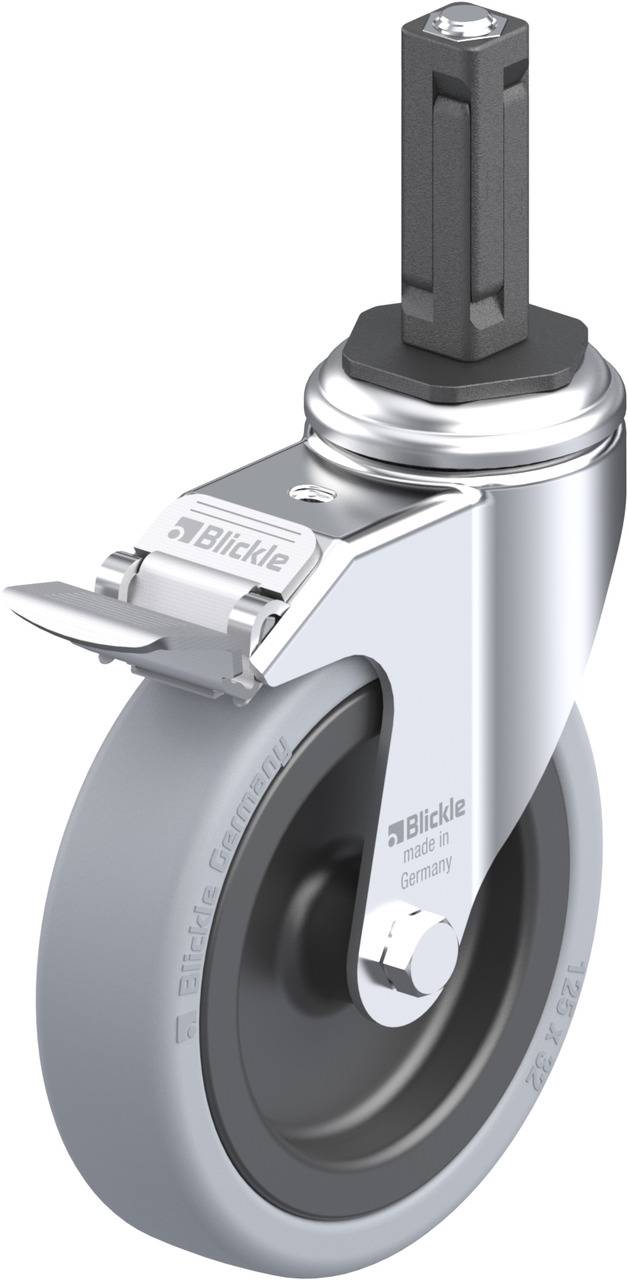 Blickle 848360 LKRA-VPA 126G-11-FI-EV12 Kółko skrętne z hamulcem Średnica koła: 125 mm Maksymalne obciążenie: 120 kg 1 s - obrazek 1