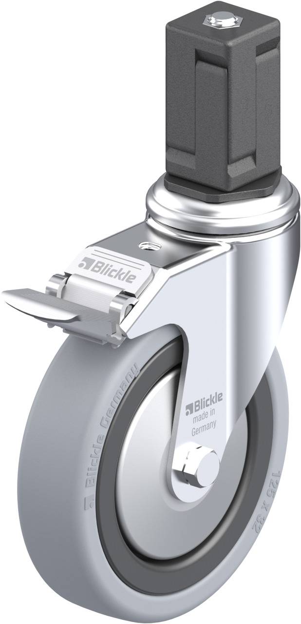 Blickle 848355 LKRA-VPA 126G-11-FI-FA-EV17 Kółko skrętne z hamulcem Średnica koła: 125 mm Maksymalne obciążenie: 120 kg - obrazek 1