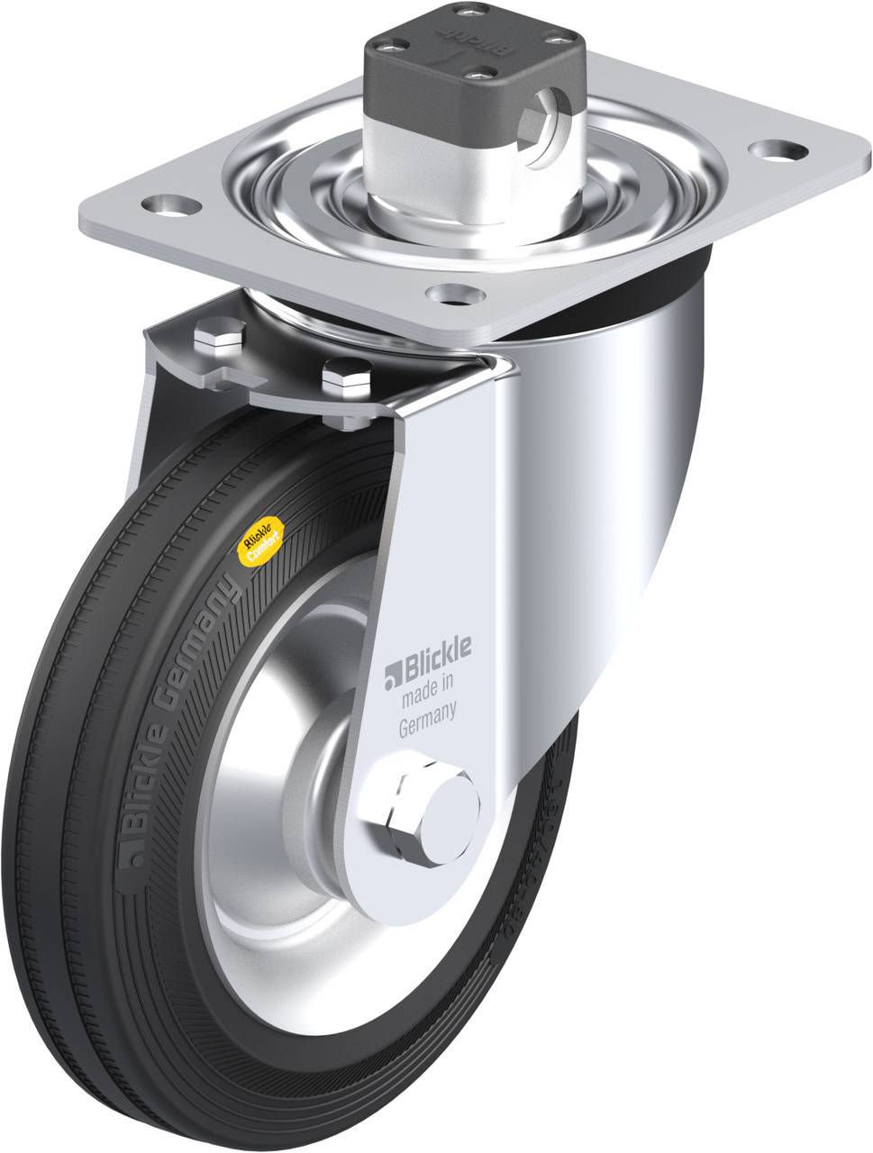 Blickle 849991 L-RD 162R-CS11 Kółko skrętne z hamulcem Średnica koła: 160 mm Maksymalne obciążenie: 225 kg 1 szt. - obrazek 1