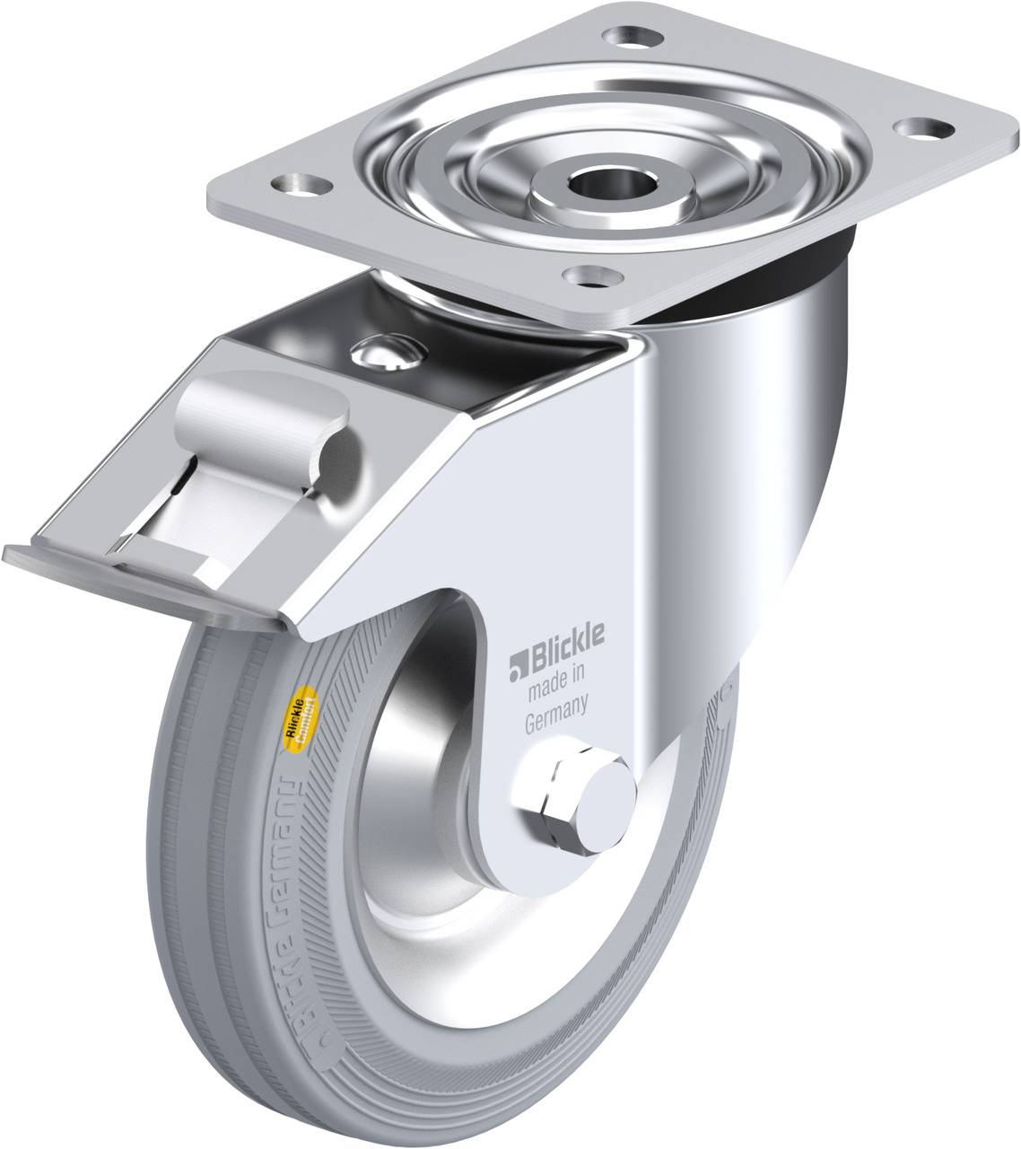 Blickle 94961 L-RD 162R-FI-VLI Kółko skrętne z hamulcem Średnica koła: 160 mm Maksymalne obciążenie: 225 kg 1 szt. - obrazek 1