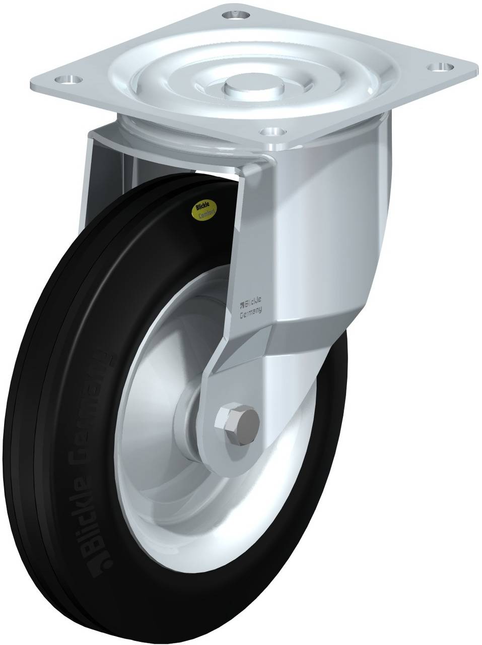 Blickle 42564 L-RD 252R Kółko skrętne Średnica koła: 250 mm Maksymalne obciążenie: 450 kg 1 szt. - obrazek 1