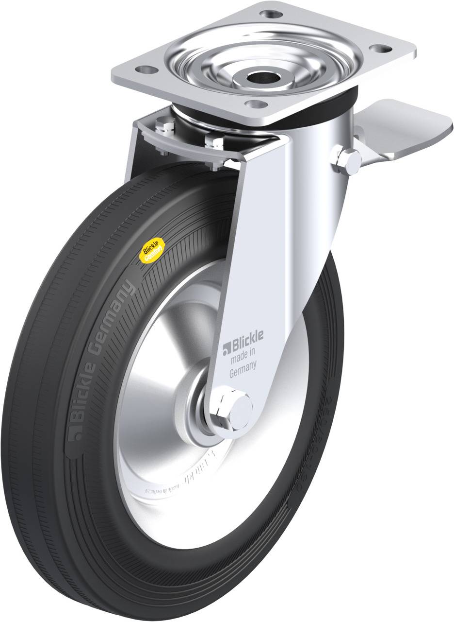 Blickle 83790 L-RD 252R-3-ST Kółko skrętne z hamulcem Średnica koła: 250 mm Maksymalne obciążenie: 450 kg 1 szt. - obrazek 1