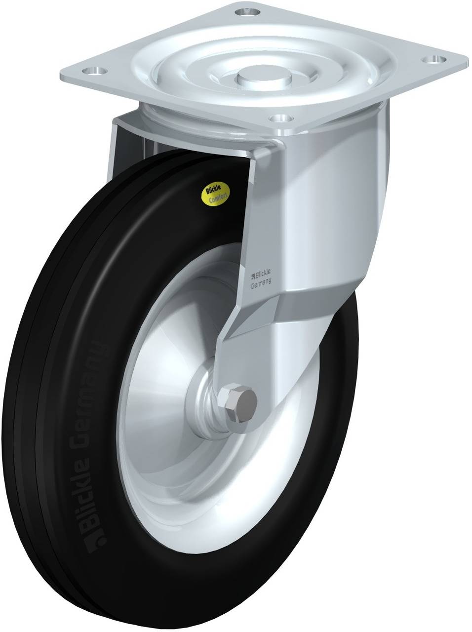 Blickle 42580 L-RD 282R Kółko skrętne Średnica koła: 280 mm Maksymalne obciążenie: 600 kg 1 szt. - obrazek 1