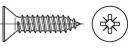 TOOLCRAFT TO-5433108 Blachowkręt z łbem stożkowym 80 mm Krzyżakowy PH stal cynkowany galwanicznie 250 szt.