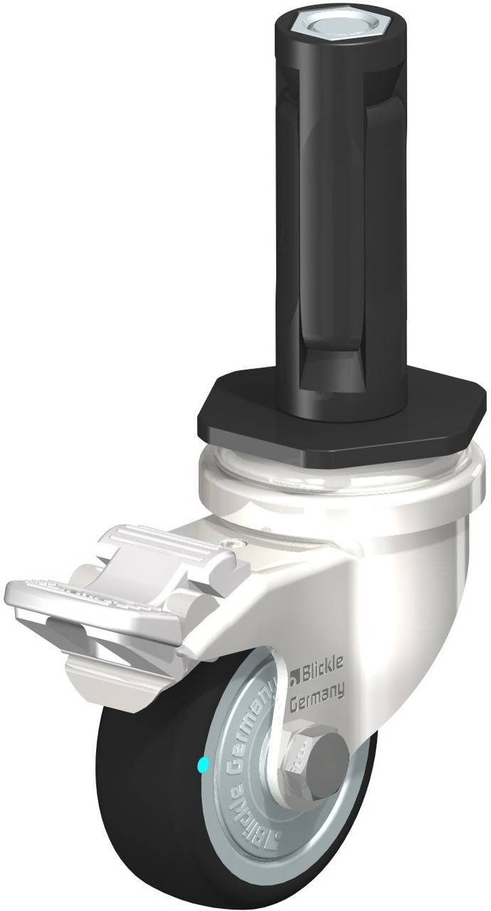 Blickle 853329 LRXA-PATH 50KFD-FI-EXR02 Kółko skrętne z hamulcem Średnica koła: 50 mm Maksymalne obciążenie: 75 kg 1 szt - obrazek 1