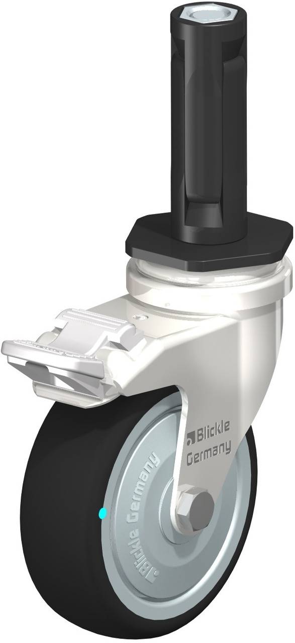 Blickle 853367 LRXA-PATH 75KFD-FI-EXR02 Kółko skrętne z hamulcem Średnica koła: 75 mm Maksymalne obciążenie: 75 kg 1 szt - obrazek 1