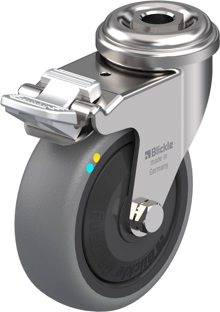 Blickle 853110 LRXA-TPA 75KFD-FI-ELS Kółko skrętne z hamulcem Średnica koła: 75 mm Maksymalne obciążenie: 50 kg 1 szt. - obrazek 1