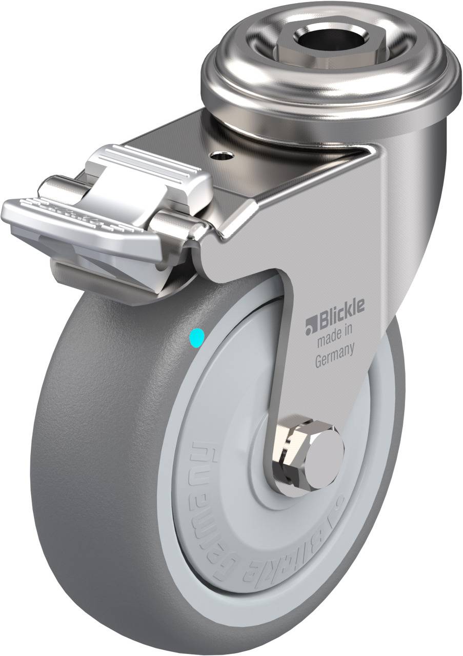 Blickle 755006 LRXA-TPA 75KFD-FI Kółko skrętne z hamulcem Średnica koła: 75 mm Maksymalne obciążenie: 75 kg 1 szt. - obrazek 1