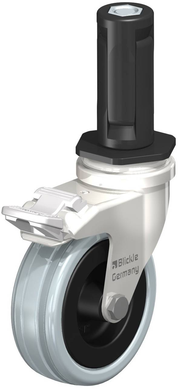 Blickle 856427 LRXA-VPA 75G-FI-EXR03 Kółko skrętne z hamulcem Średnica koła: 75 mm Maksymalne obciążenie: 60 kg 1 szt. - obrazek 1