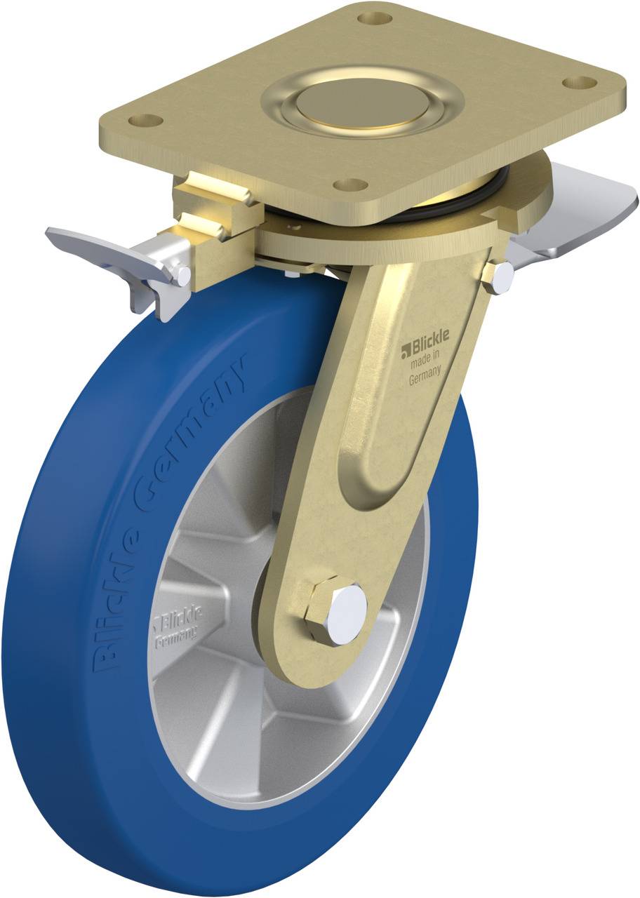 Blickle 761417 LS-ALBS 250K-ST-RI4 Kółko skrętne z hamulcem Średnica koła: 250 mm Maksymalne obciążenie: 850 kg 1 szt. - obrazek 1