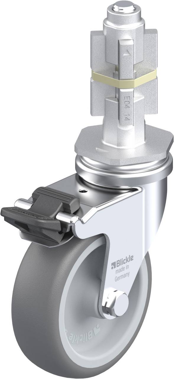 Blickle 710830 LRA-TPA 75G-FI-E04 Kółko skrętne z hamulcem Średnica koła: 75 mm Maksymalne obciążenie: 75 kg 1 szt. - obrazek 1
