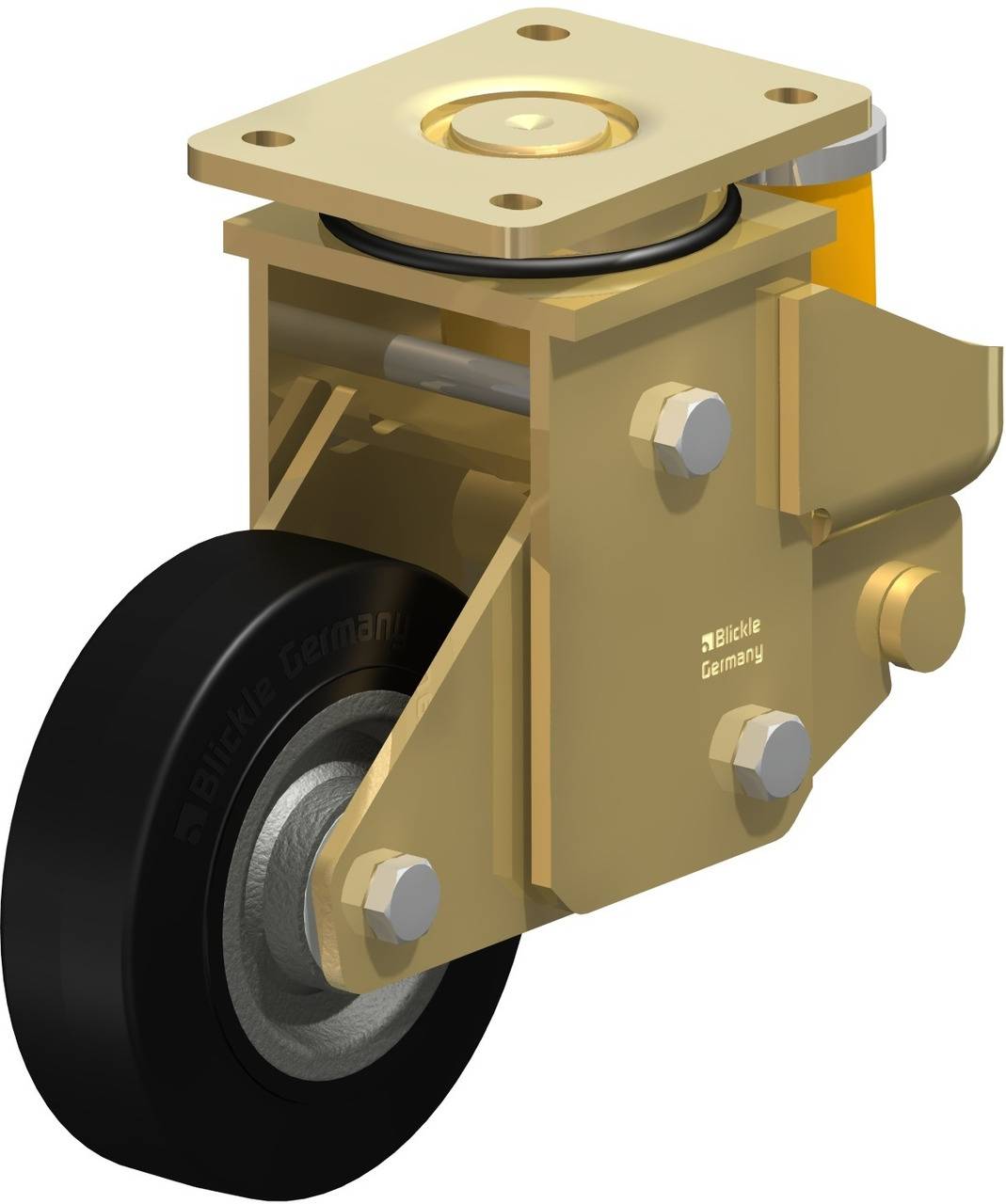 Blickle 614453 LSFE-SE 160K Kółko skrętne, sprężynowe Średnica koła: 160 mm Maksymalne obciążenie: 450 kg 1 szt. - obrazek 1