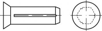 Nitokołek z łbem kulistym TOOLCRAFT TO-5439198 (Ø x D) 4 mm x 15 mm 500 szt.