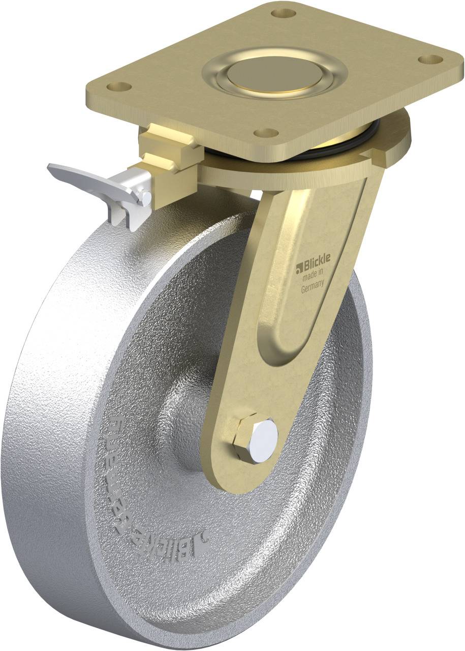 Blickle 853102 LS-G 250G-RI4 Kółko skrętne z hamulcem Średnica koła: 250 mm Maksymalne obciążenie: 1400 kg 1 szt. - obrazek 1
