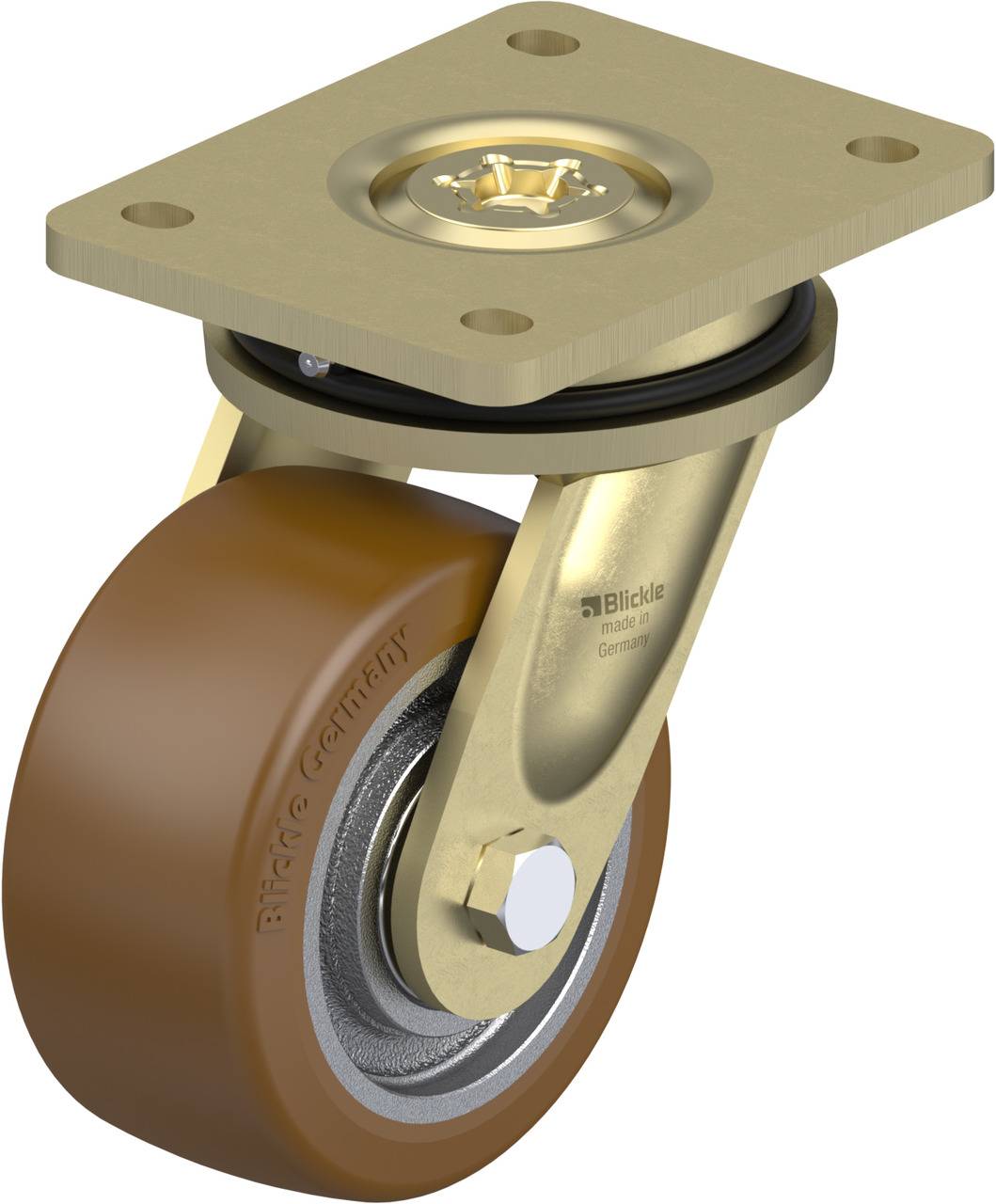 Blickle 755028 LS-GB 128K Kółko skrętne Średnica koła: 125 mm Maksymalne obciążenie: 850 kg 1 szt. - obrazek 1