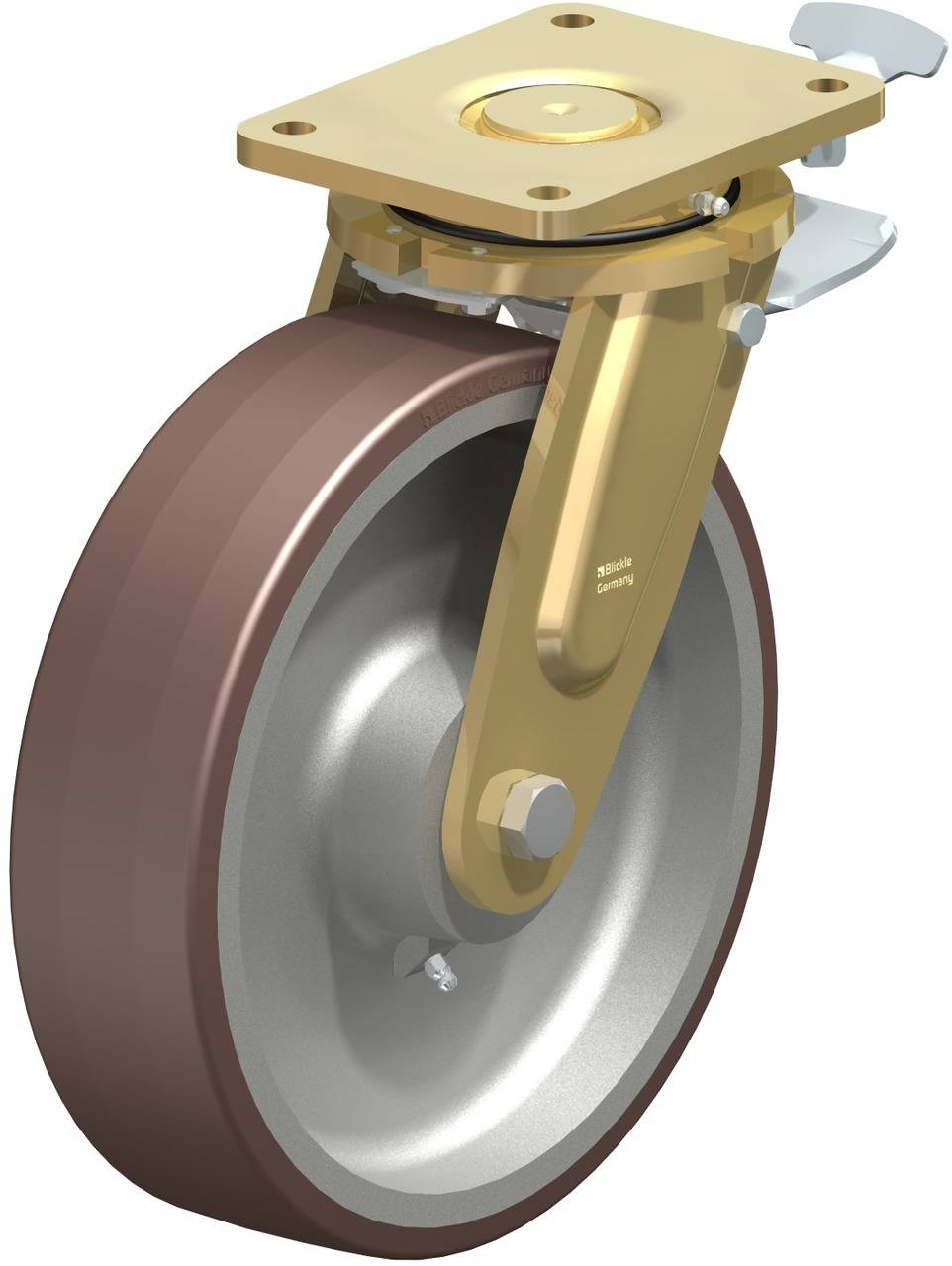 Blickle 844976 LS-GB 302K-ST-RI4 Kółko skrętne z hamulcem Średnica koła: 300 mm Maksymalne obciążenie: 2400 kg 1 szt. - obrazek 1