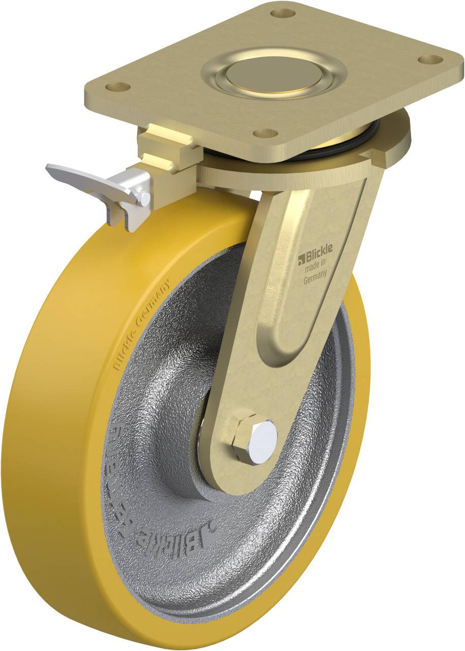 Blickle 392530 LS-GTH 250K-RI4 Kółko skrętne z hamulcem Średnica koła: 250 mm Maksymalne obciążenie: 1500 kg 1 szt. - obrazek 1