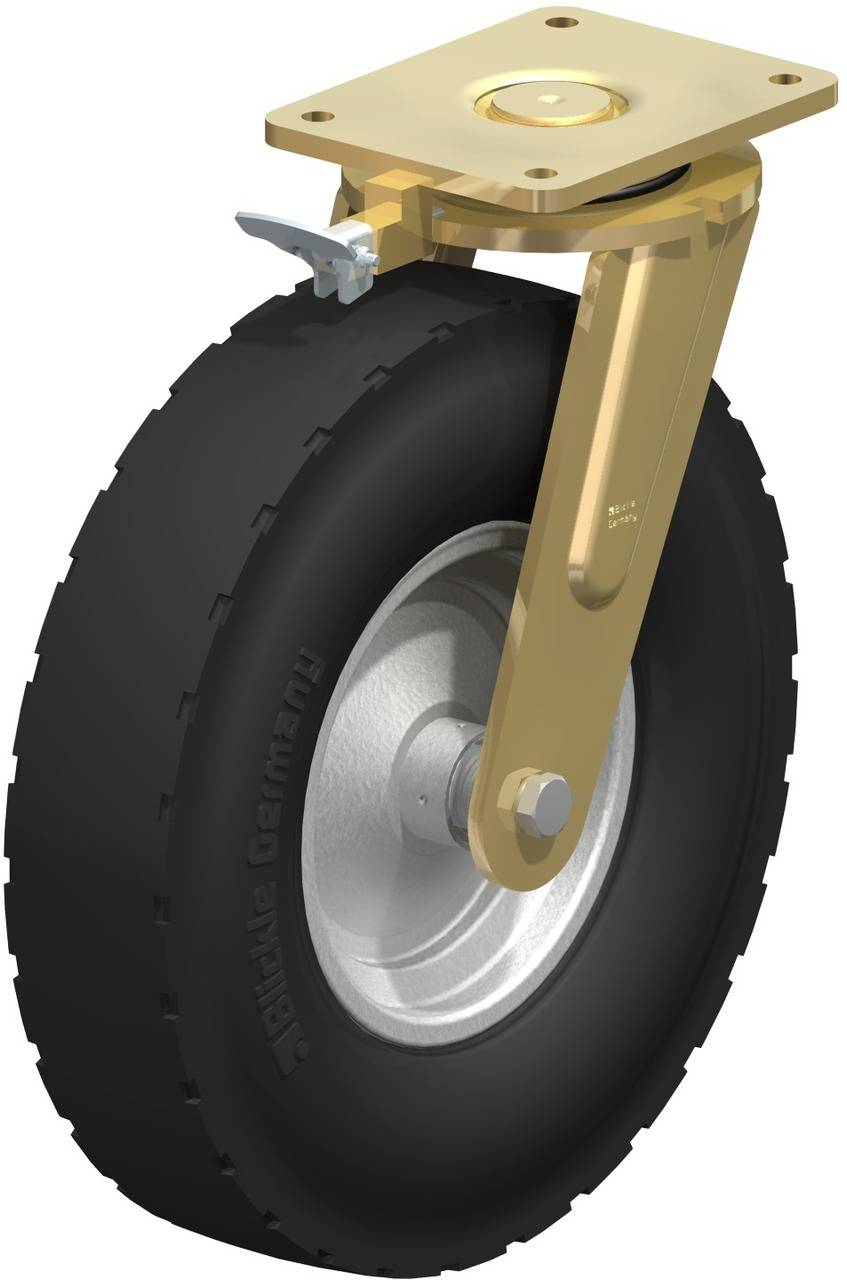 Blickle 852129 LS-P 420K-RI4 Kółko skrętne z hamulcem Średnica koła: 415 mm Maksymalne obciążenie: 525 kg 1 szt. - obrazek 1