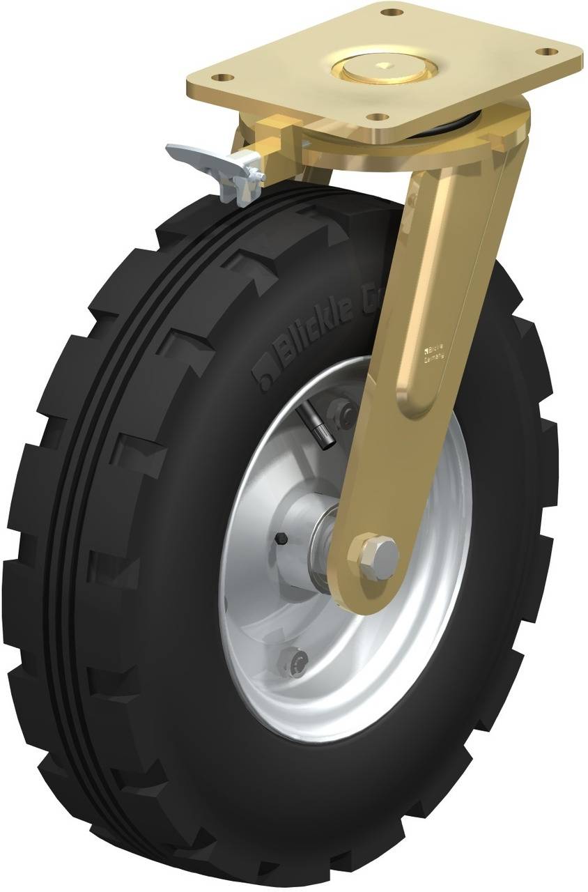Blickle 433243 LS-PS 430K-RI4 Kółko skrętne z hamulcem Średnica koła: 420 mm Maksymalne obciążenie: 650 kg 1 szt. - obrazek 1