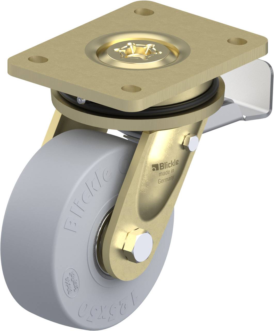 Blickle 391755 LS-SE 125K-ST-SG Kółko skrętne z hamulcem Średnica koła: 125 mm Maksymalne obciążenie: 320 kg 1 szt. - obrazek 1