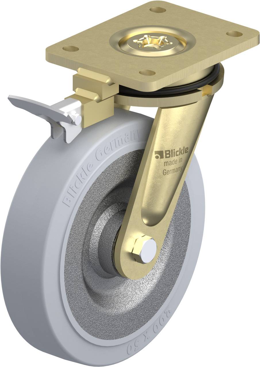 Blickle 651554 LS-SE 200K-SG-RI4 Kółko skrętne z hamulcem Średnica koła: 200 mm Maksymalne obciążenie: 600 kg 1 szt. - obrazek 1