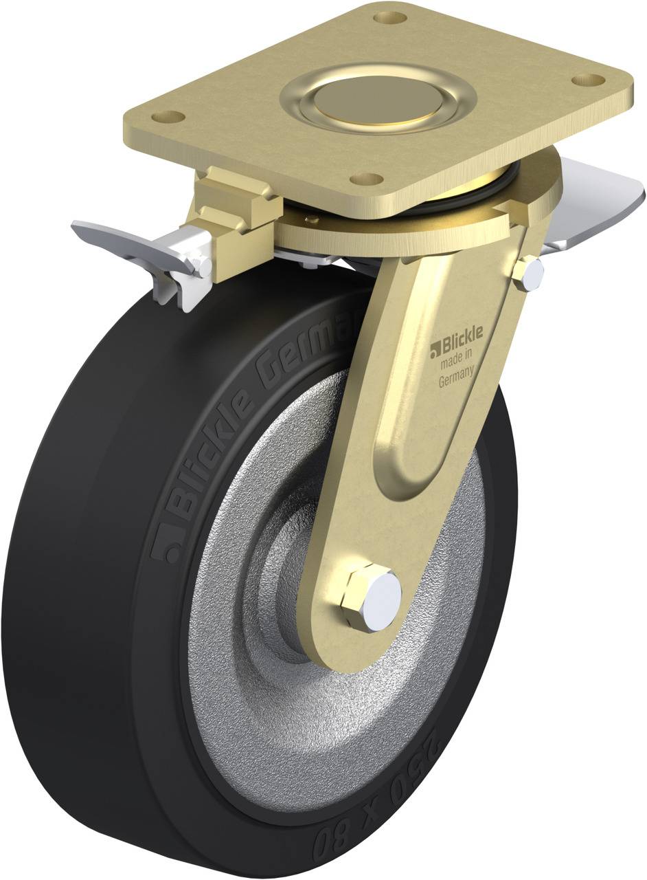 Blickle 753948 LS-SE 252K-ST-RI4 Kółko skrętne z hamulcem Średnica koła: 250 mm Maksymalne obciążenie: 1000 kg 1 szt. - obrazek 1