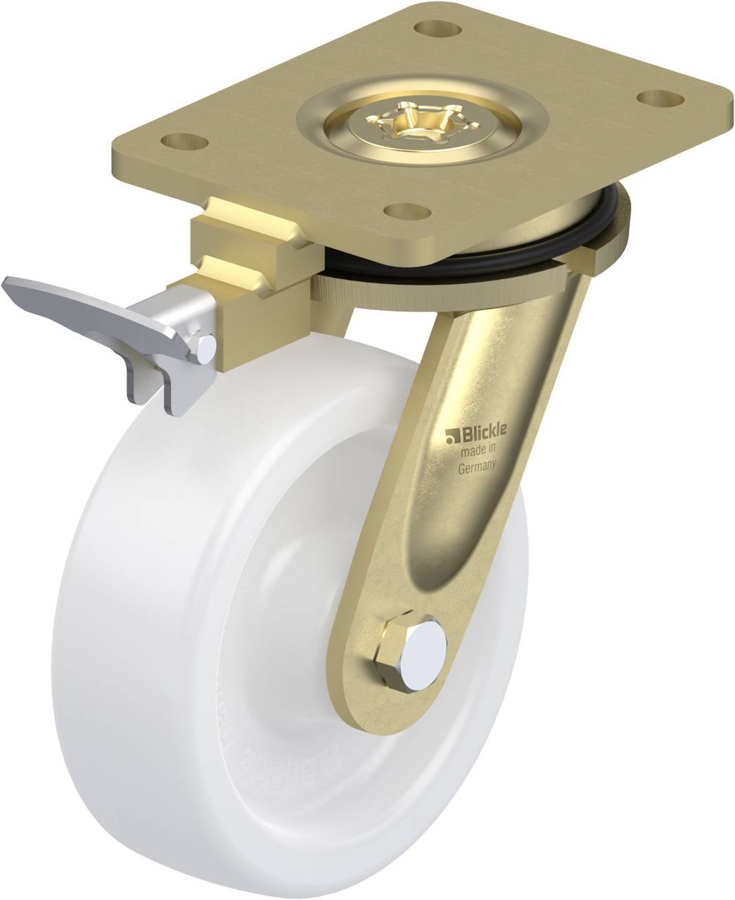 Blickle 355602 LS-SPO 150G-RI4 Kółko skrętne z hamulcem Średnica koła: 150 mm Maksymalne obciążenie: 800 kg 1 szt. - obrazek 1
