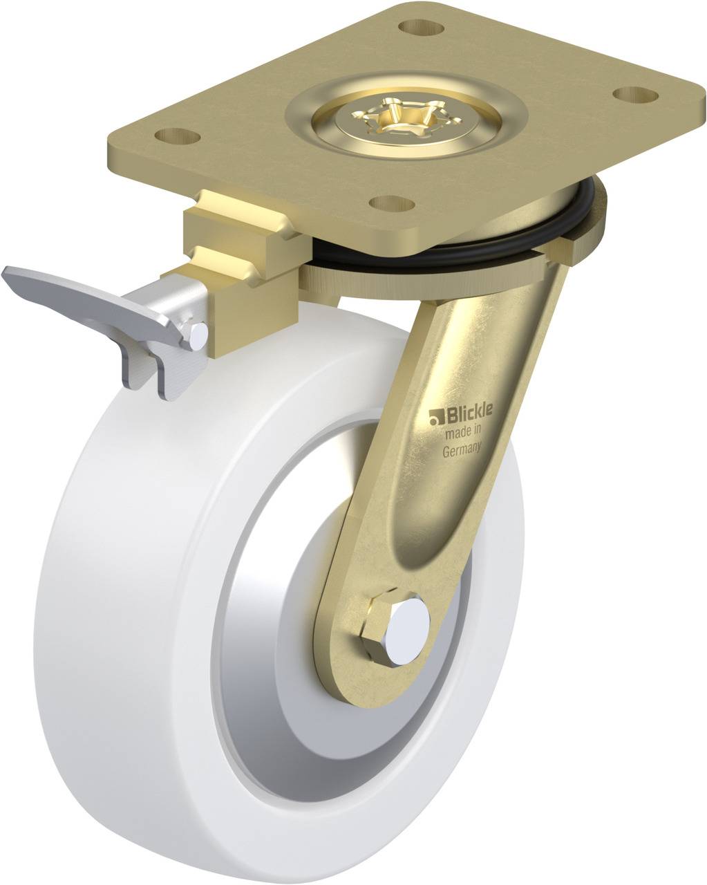 Blickle 853042 LS-SPO 160K-FA-RI4 Kółko skrętne z hamulcem Średnica koła: 160 mm Maksymalne obciążenie: 850 kg 1 szt. - obrazek 1