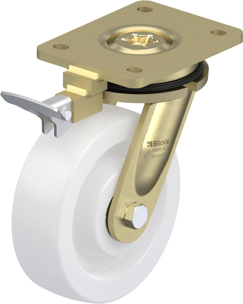 Blickle 853044 LS-SPO 160K-RI4 Kółko skrętne z hamulcem Średnica koła: 160 mm Maksymalne obciążenie: 850 kg 1 szt. - obrazek 1