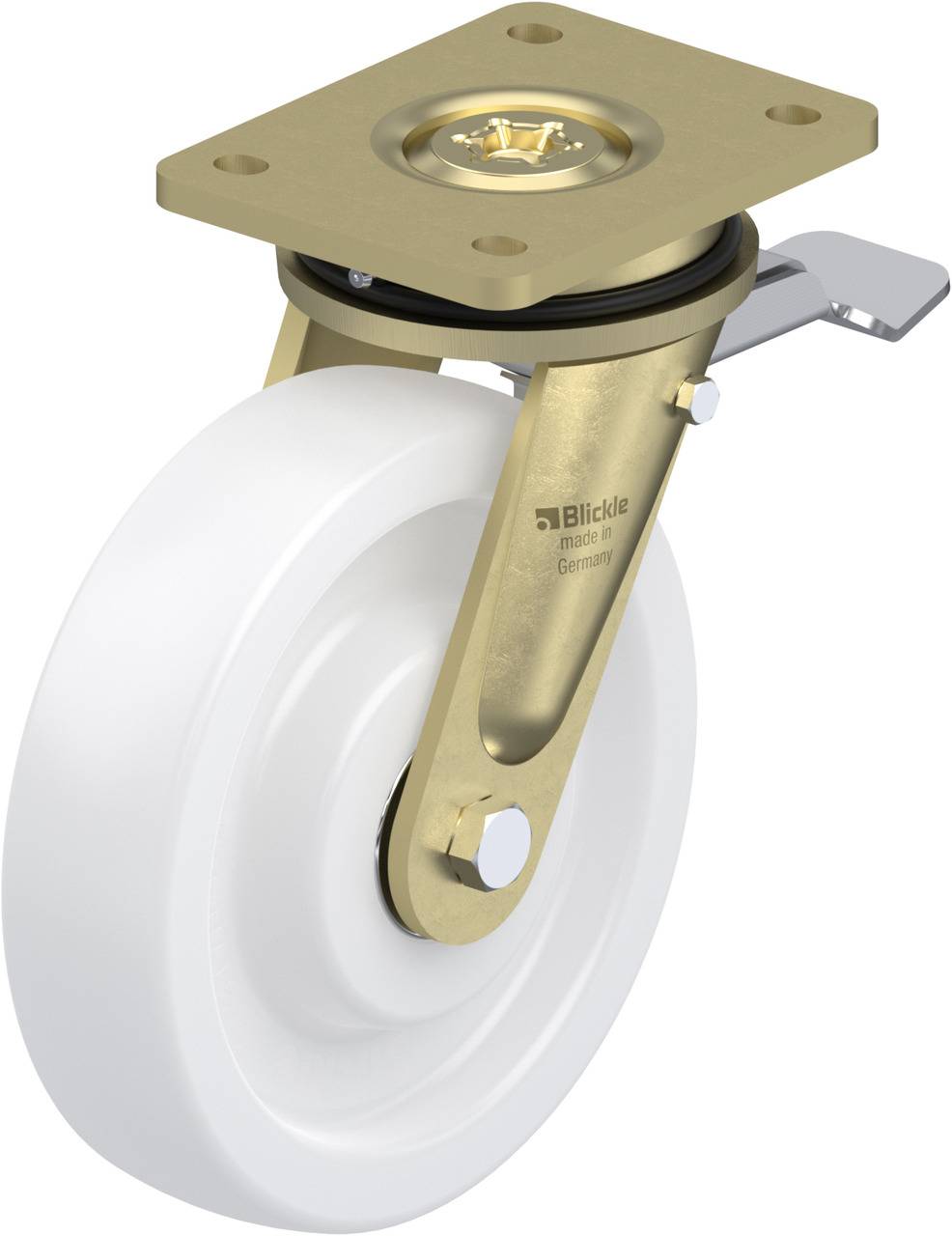 Blickle 54262 LS-SPO 200K-ST Kółko skrętne z hamulcem Średnica koła: 200 mm Maksymalne obciążenie: 1500 kg 1 szt. - obrazek 1