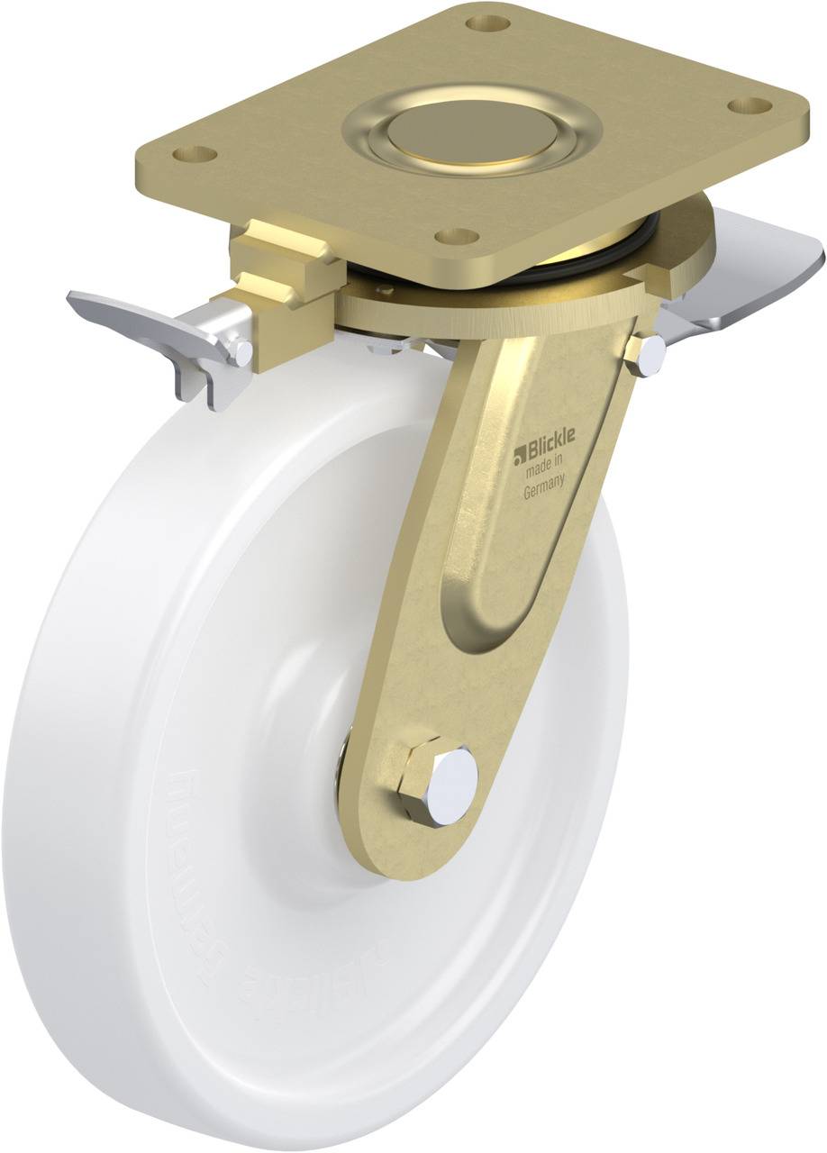 Blickle 853058 LS-SPO 251K-ST-RI4 Kółko skrętne z hamulcem Średnica koła: 250 mm Maksymalne obciążenie: 1500 kg 1 szt. - obrazek 1