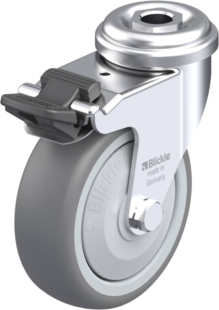 Blickle 344341 LRA-TPA 75KF-FI Kółko skrętne z hamulcem Średnica koła: 75 mm Maksymalne obciążenie: 75 kg 1 szt. - obrazek 1