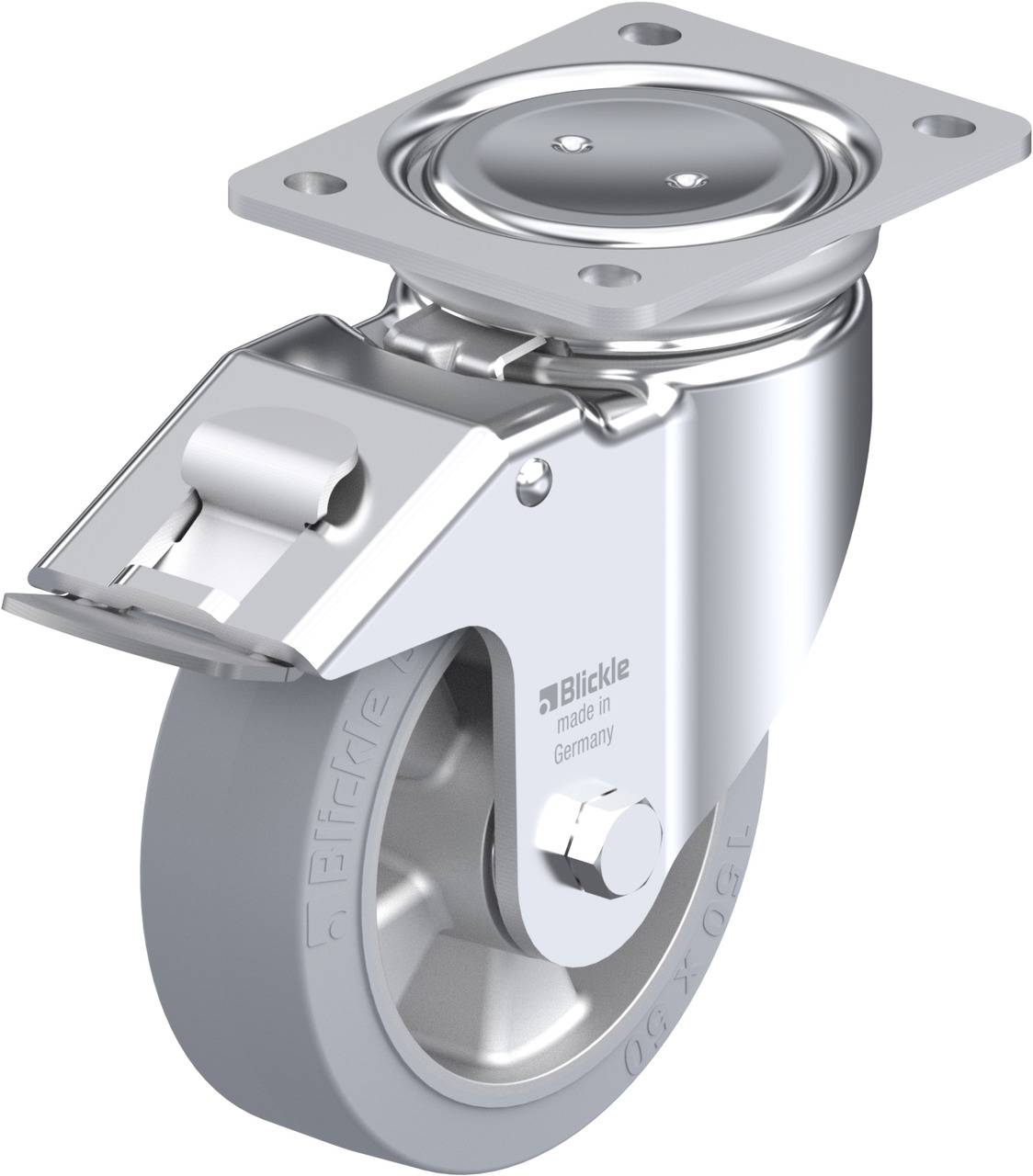 Blickle 852007 LUH-ALEV 150K-FI-SG Kółko skrętne z hamulcem Średnica koła: 150 mm Maksymalne obciążenie: 400 kg 1 szt. - obrazek 1