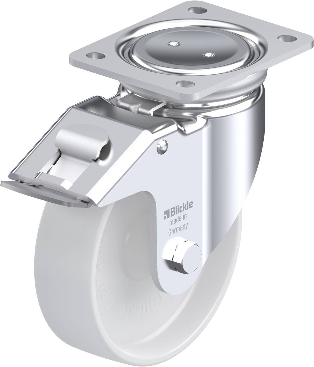 Blickle 755114 LUH-PO 160G-FI Kółko skrętne z hamulcem Średnica koła: 160 mm Maksymalne obciążenie: 450 kg 1 szt. - obrazek 1