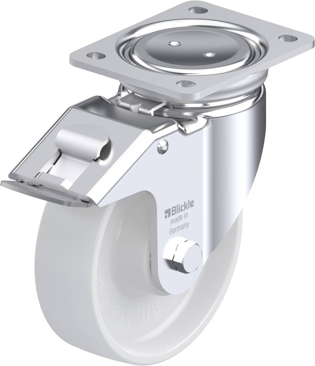 Blickle 755116 LUH-PO 160K-FI Kółko skrętne z hamulcem Średnica koła: 160 mm Maksymalne obciążenie: 450 kg 1 szt. - obrazek 1