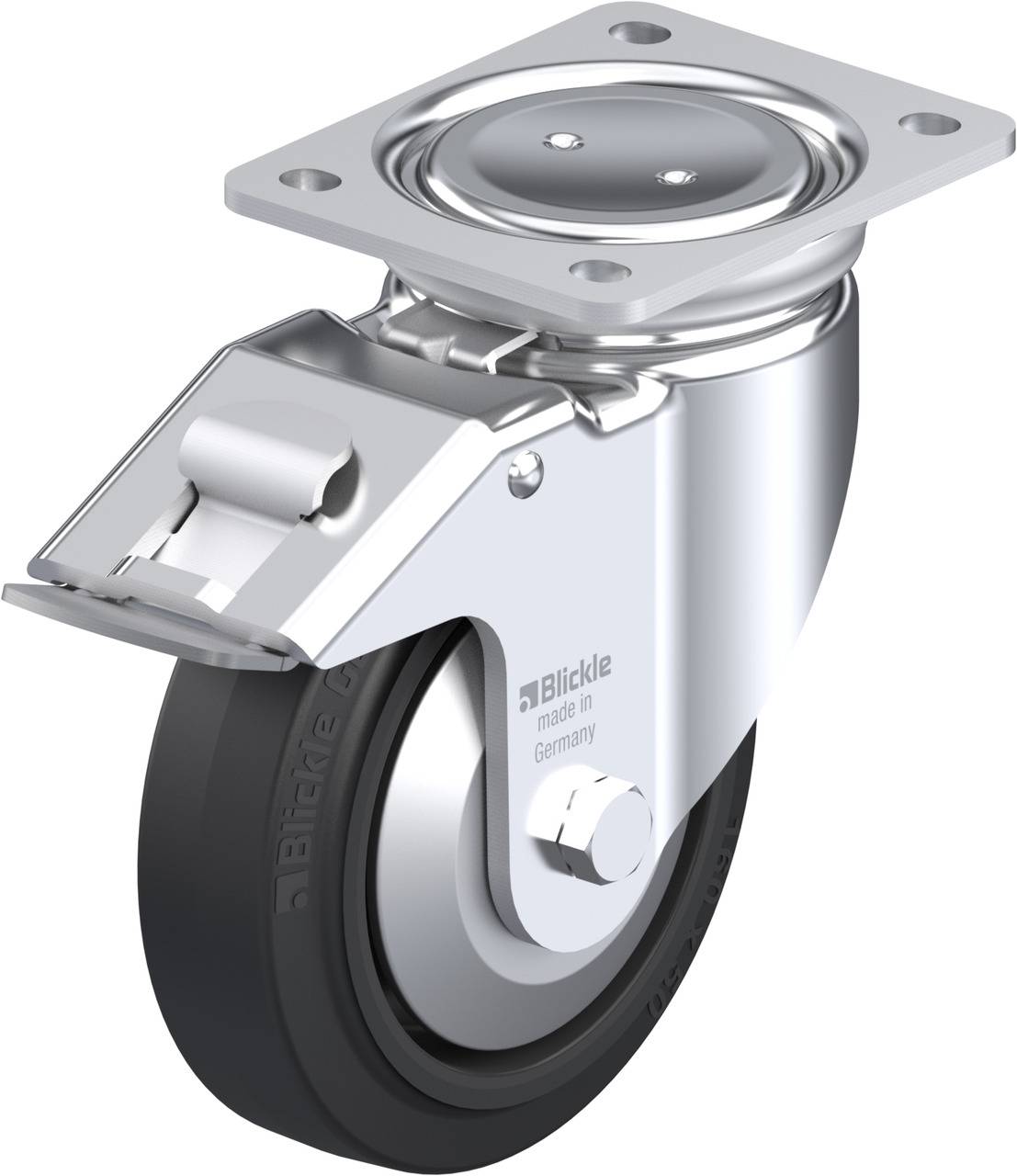 Blickle 851615 LUH-POEV 160KA-FI-FA Kółko skrętne z hamulcem Średnica koła: 160 mm Maksymalne obciążenie: 400 kg 1 szt. - obrazek 1