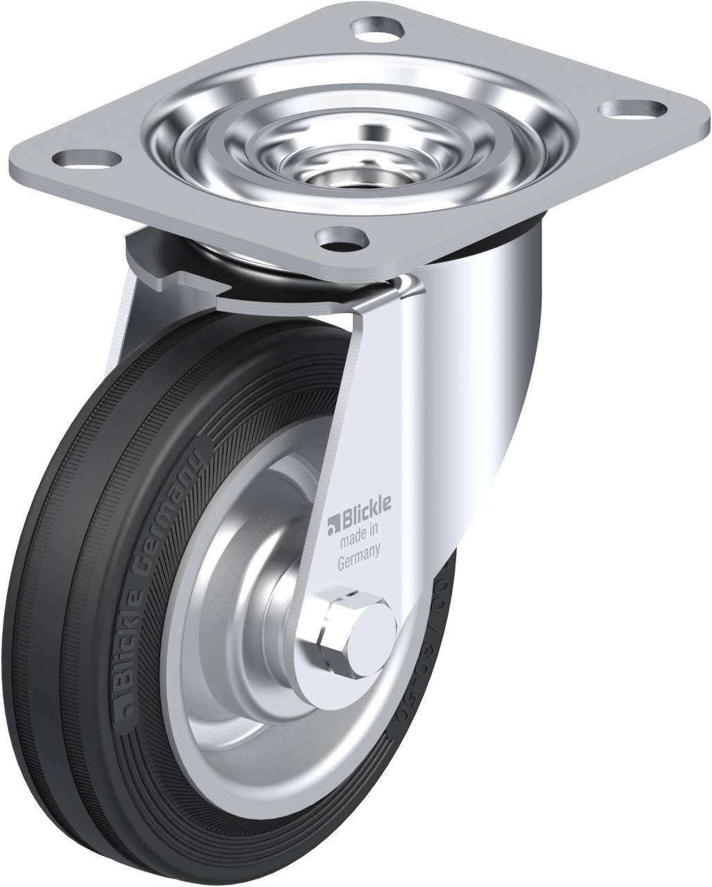 Blickle 35550 L-V 100R Kółko skrętne Średnica koła: 100 mm Maksymalne obciążenie: 70 kg 1 szt. - obrazek 1