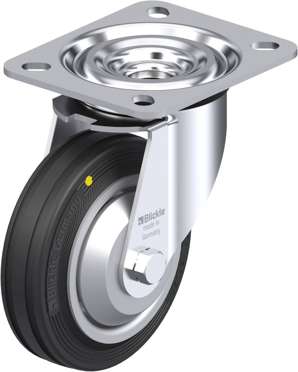Blickle 26716 L-V 100R-EL-FA Kółko skrętne Średnica koła: 100 mm Maksymalne obciążenie: 70 kg 1 szt. - obrazek 1