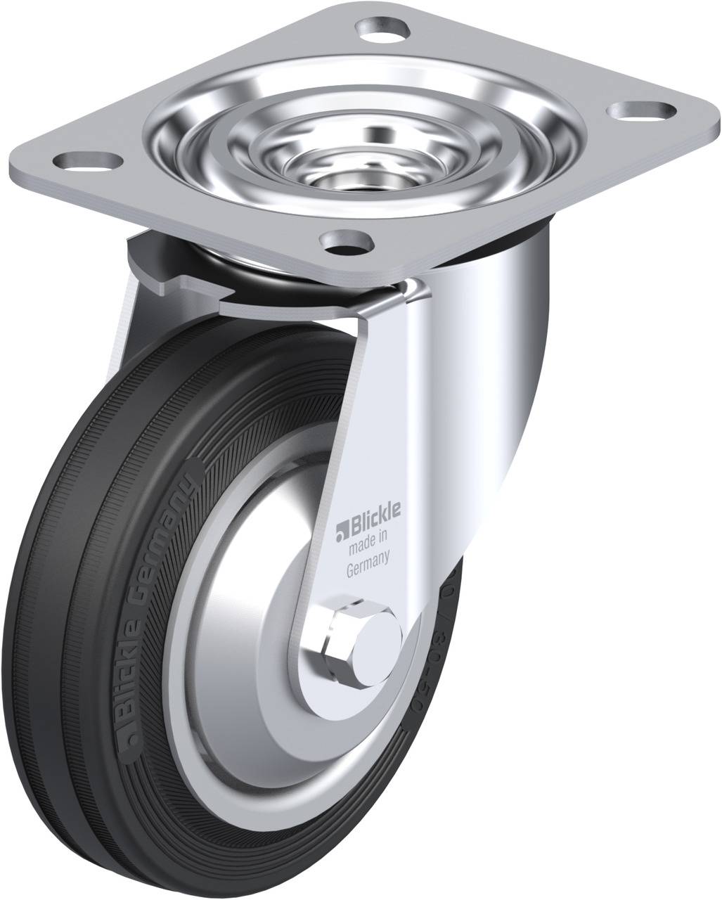 Blickle 54072 L-V 100R-FA Kółko skrętne Średnica koła: 100 mm Maksymalne obciążenie: 70 kg 1 szt. - obrazek 1