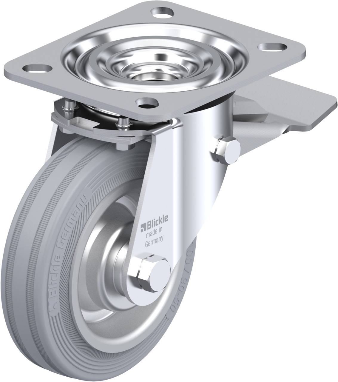 Blickle 53454 L-V 100R-ST-SG Kółko skrętne z hamulcem Średnica koła: 100 mm Maksymalne obciążenie: 70 kg 1 szt. - obrazek 1
