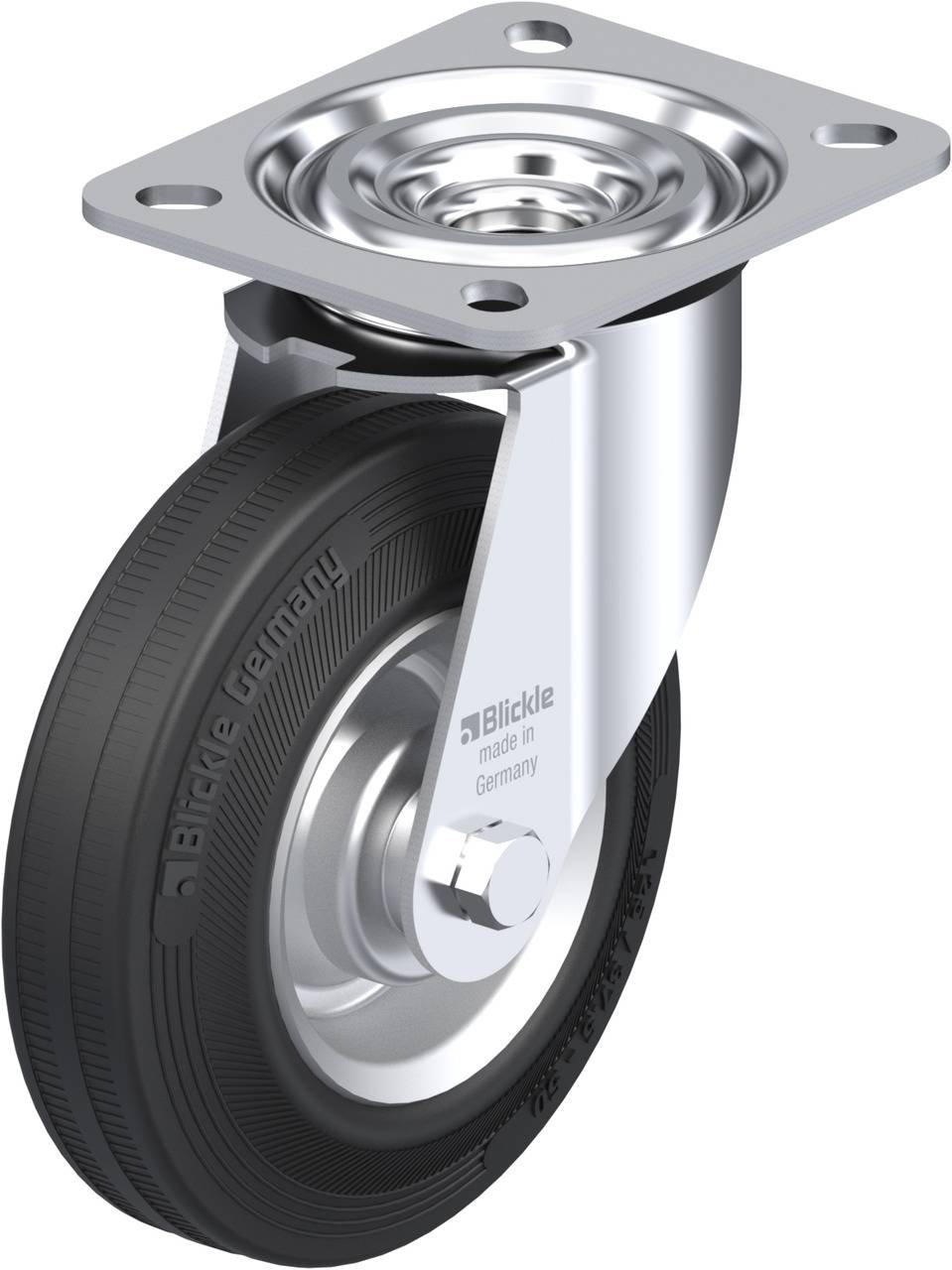 Blickle 36384 L-V 125R Kółko skrętne Średnica koła: 125 mm Maksymalne obciążenie: 100 kg 1 szt. - obrazek 1