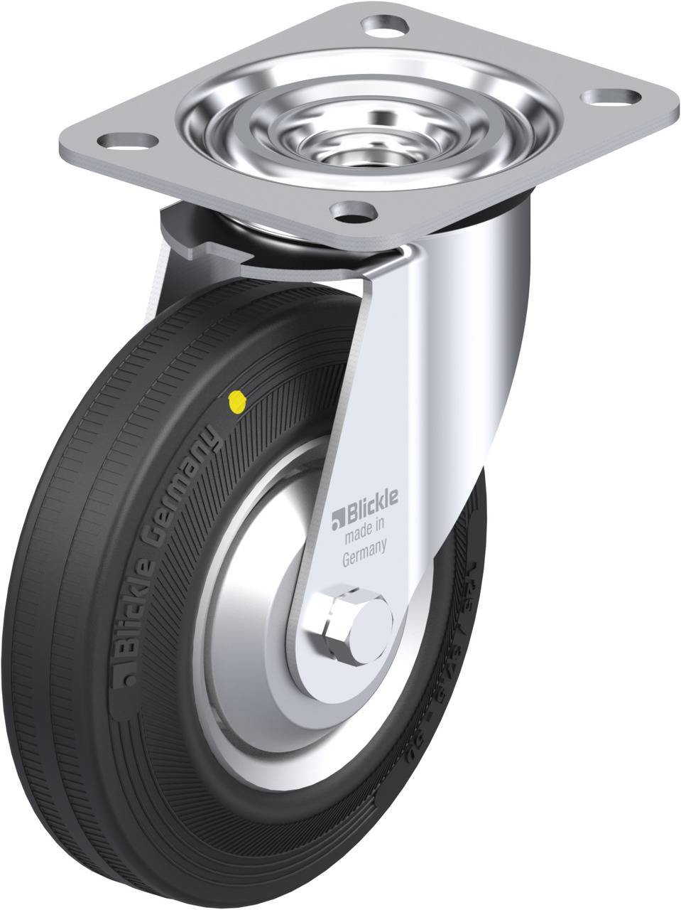 Blickle 26724 L-V 125R-EL-FA Kółko skrętne Średnica koła: 125 mm Maksymalne obciążenie: 100 kg 1 szt. - obrazek 1