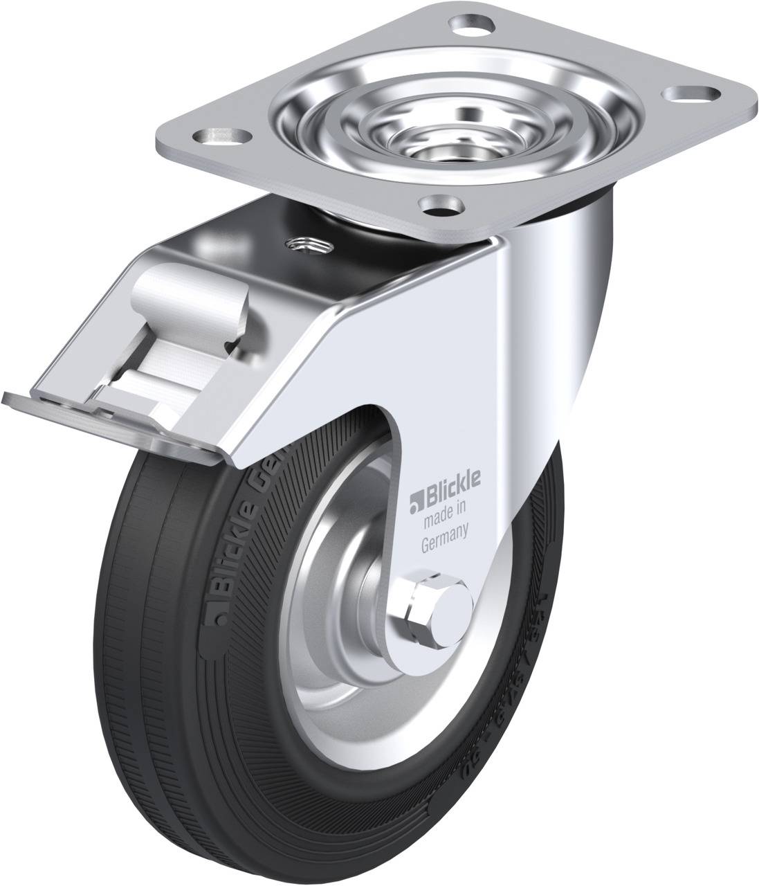 Blickle 5728 L-V 125R-FI Kółko skrętne z hamulcem Średnica koła: 125 mm Maksymalne obciążenie: 100 kg 1 szt. - obrazek 1