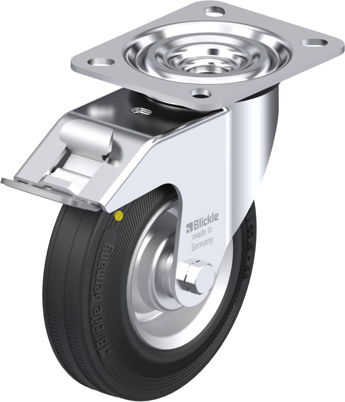 Blickle 8698 L-V 125R-FI-EL Kółko skrętne z hamulcem Średnica koła: 125 mm Maksymalne obciążenie: 100 kg 1 szt. - obrazek 1
