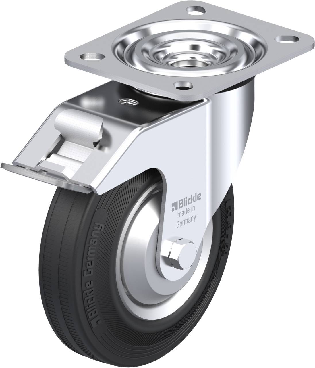 Blickle 6494 L-V 125R-FI-FA Kółko skrętne z hamulcem Średnica koła: 125 mm Maksymalne obciążenie: 100 kg 1 szt. - obrazek 1