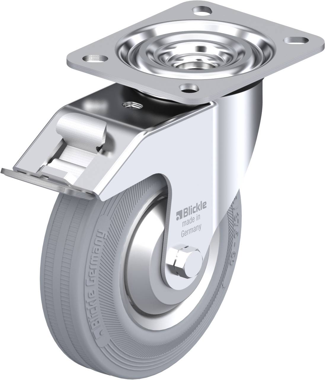 Blickle 2238 L-V 125R-FI-SG-FA Kółko skrętne z hamulcem Średnica koła: 125 mm Maksymalne obciążenie: 100 kg 1 szt. - obrazek 1