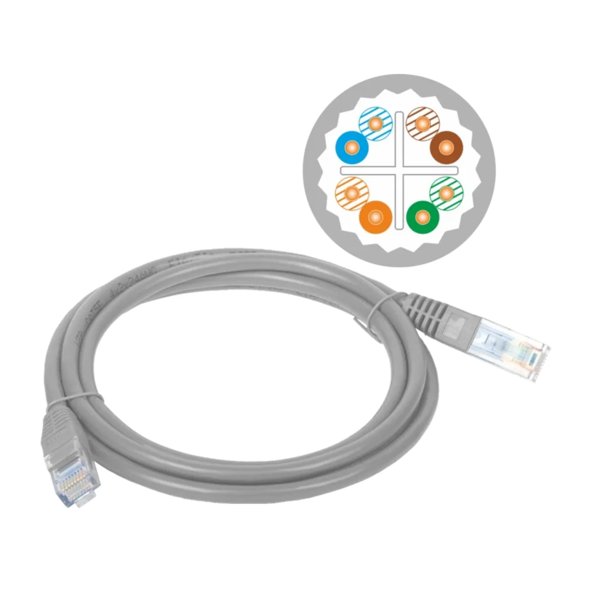 Patch-cord U/UTP kat.6A LSOH 1.0m szary ALANTEC KKU6ASZA1.0